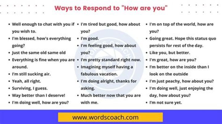How do you respond to whats wrong?