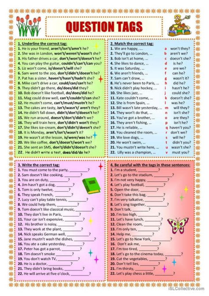 When do you use question tags in English?