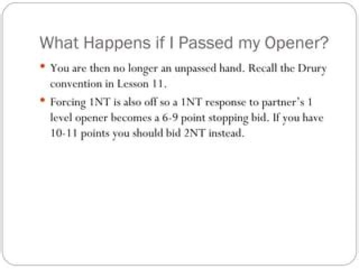 When should you not open 1NT?
