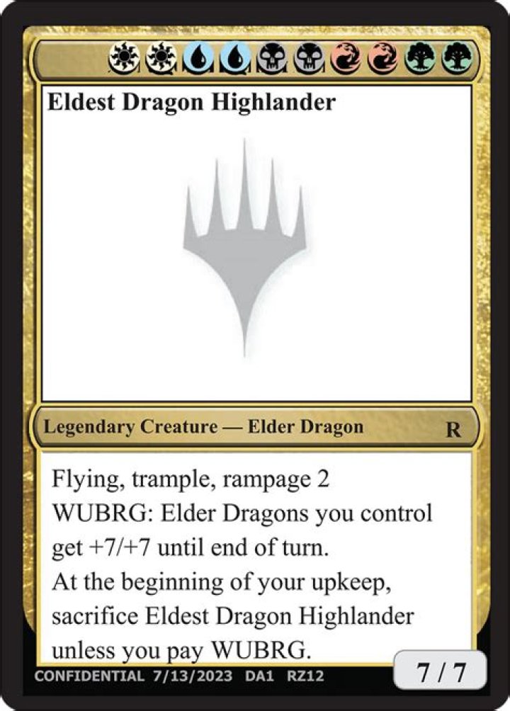 Why is Commander called Elder Dragon Highlander?